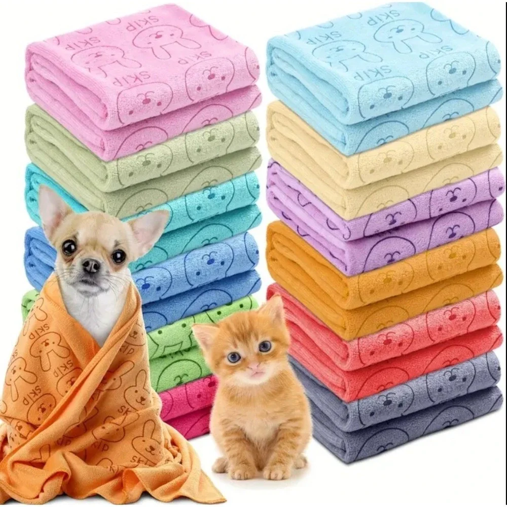 Quick Drying Super Absorbent Microfiber Pet‎ Drying Towels LARGE Grooming 4 pack